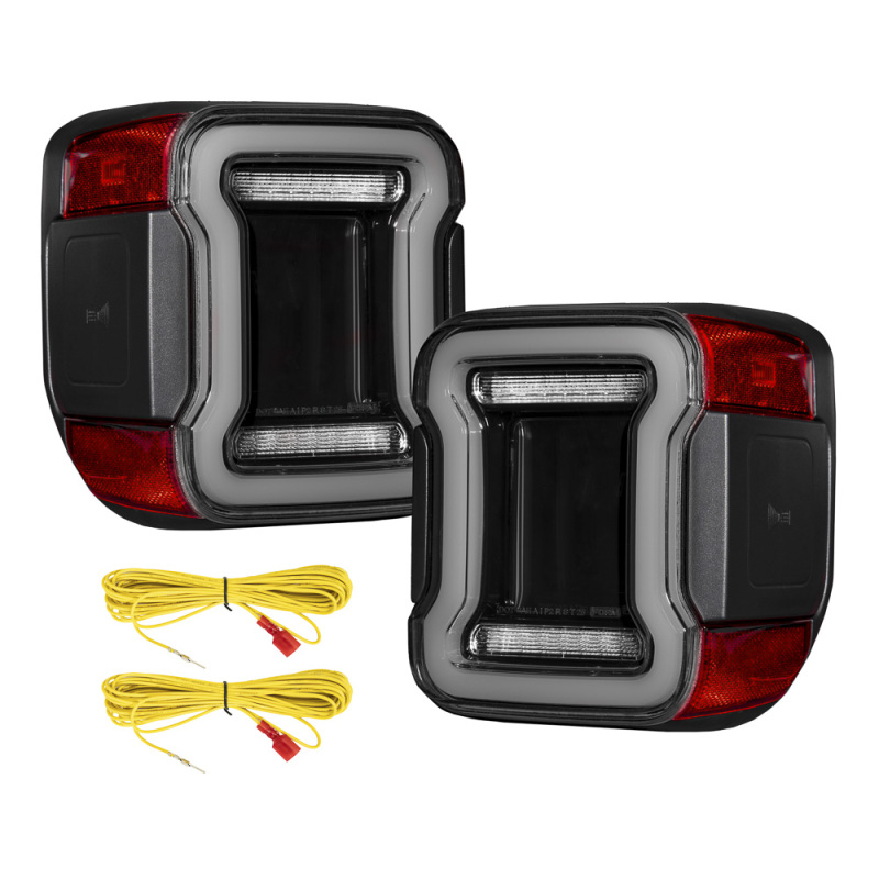 Jeep Gladiator Tail Lights - FORM Lighting - LED with Sequential Turn Signal - Smoked - `20-`26